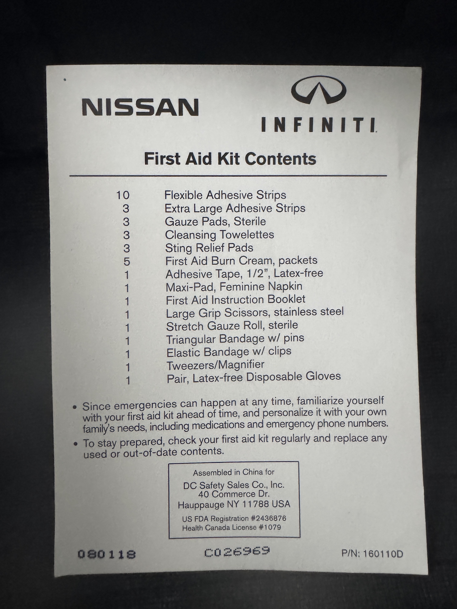 Nissan First aid Kit - Image 2